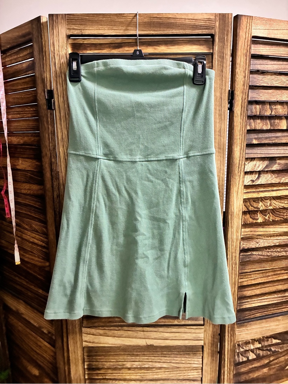 American Eagle Outfitters Strapless A-Line Romper in Green